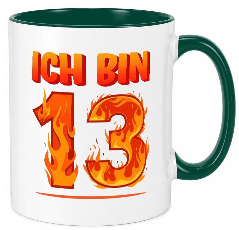 13. Geburtstag | 13 Jahre Drache lustiger Spruch Geschenk Geschenkidee Tasse