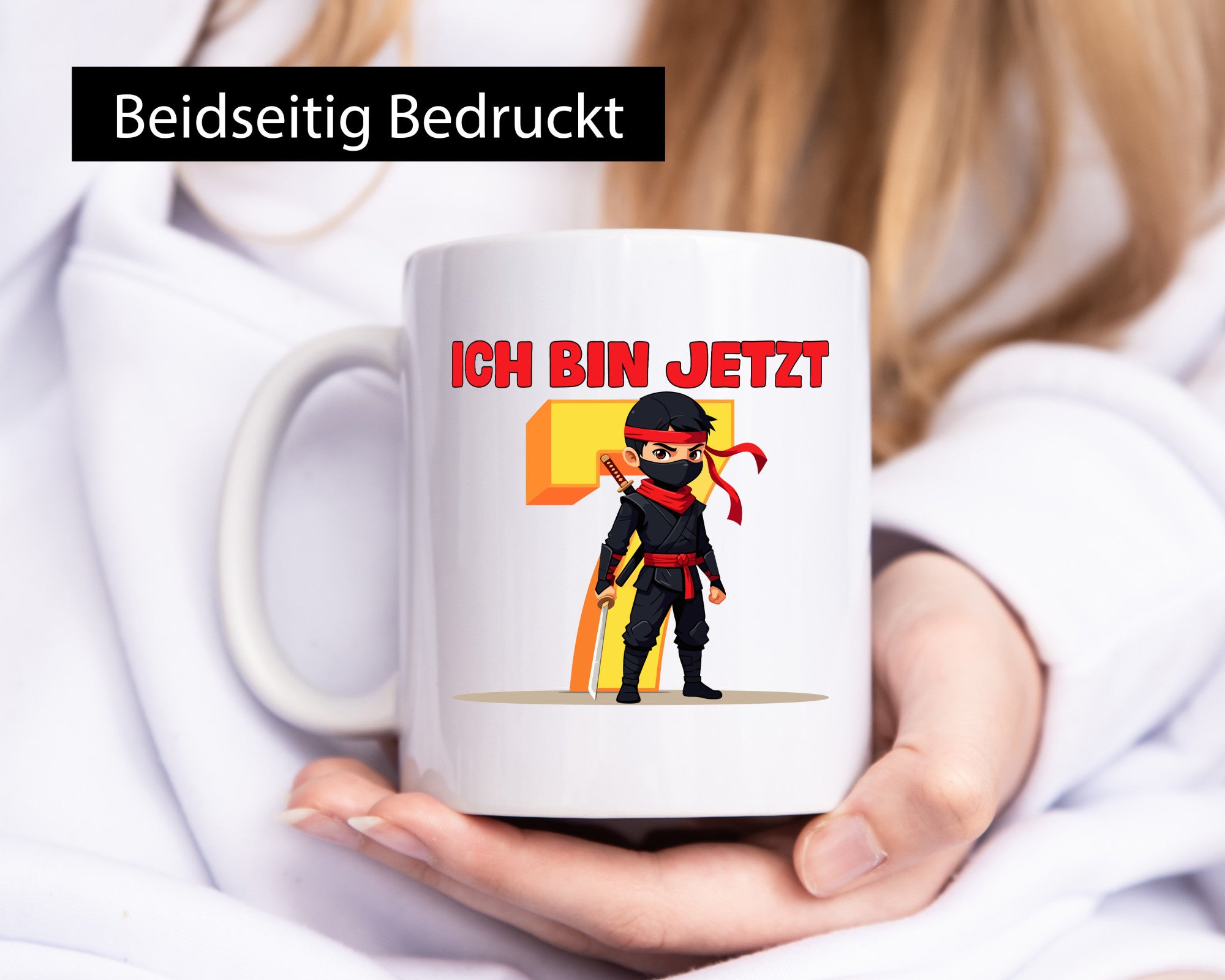 7. Geburtstag | 7 Jahre Ninja Kinder Humor Geschenkidee Tasse