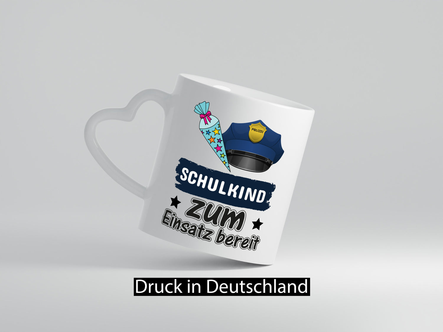Schulkind bereit | Einschulung Tasse Polizei Jungs lustig Humor Geschenkidee