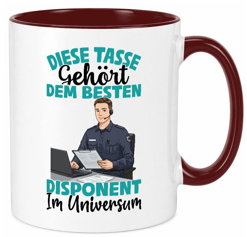 Im Universum: Disponent | Zuteiler Humor Geschenkidee Tasse