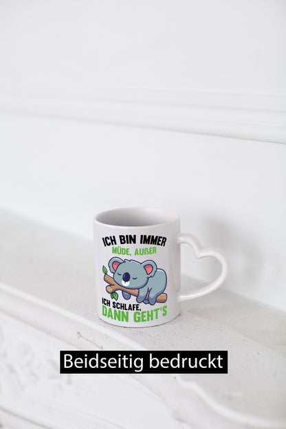 Ich bin immer müde | Schlafmütze Koala Comic Schlafen lustiger Spruch Geschenk
