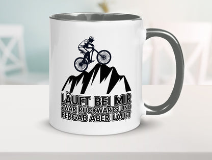 Läuft bei mir | Pechvogel Tasse Radfahrer Statement Humor Geschenkidee