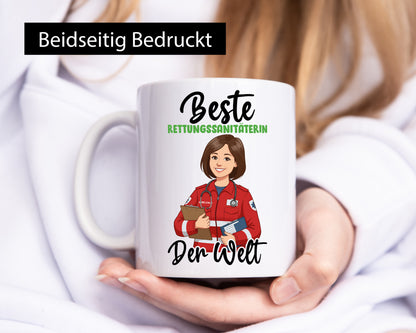 Beste Rettungssanitäterin | Sanitäter v2 Geschenkidee Humor Tasse