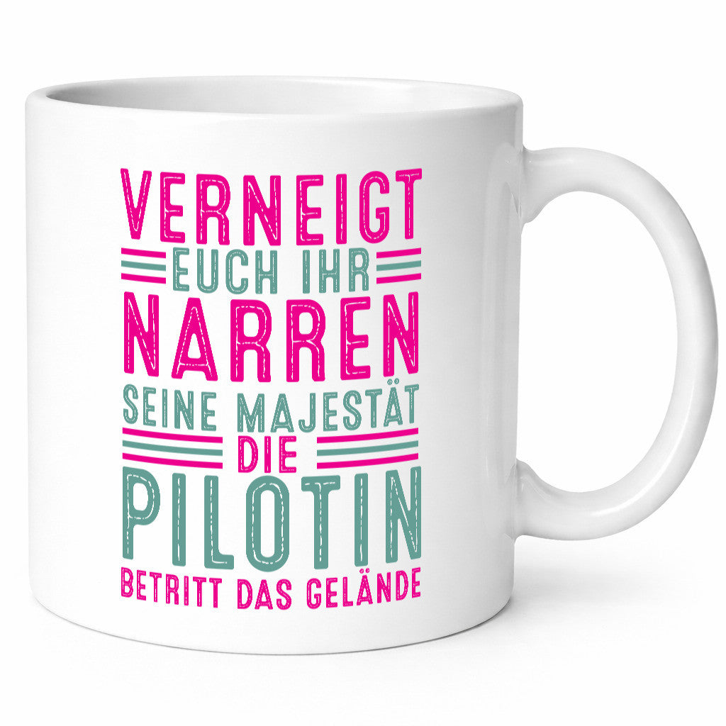Verneigt euch: Pilotin | Definition Piloten Humor Geschenkidee Tasse