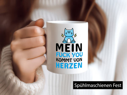 Kommt von Herzen Humor Geschenkidee Tasse