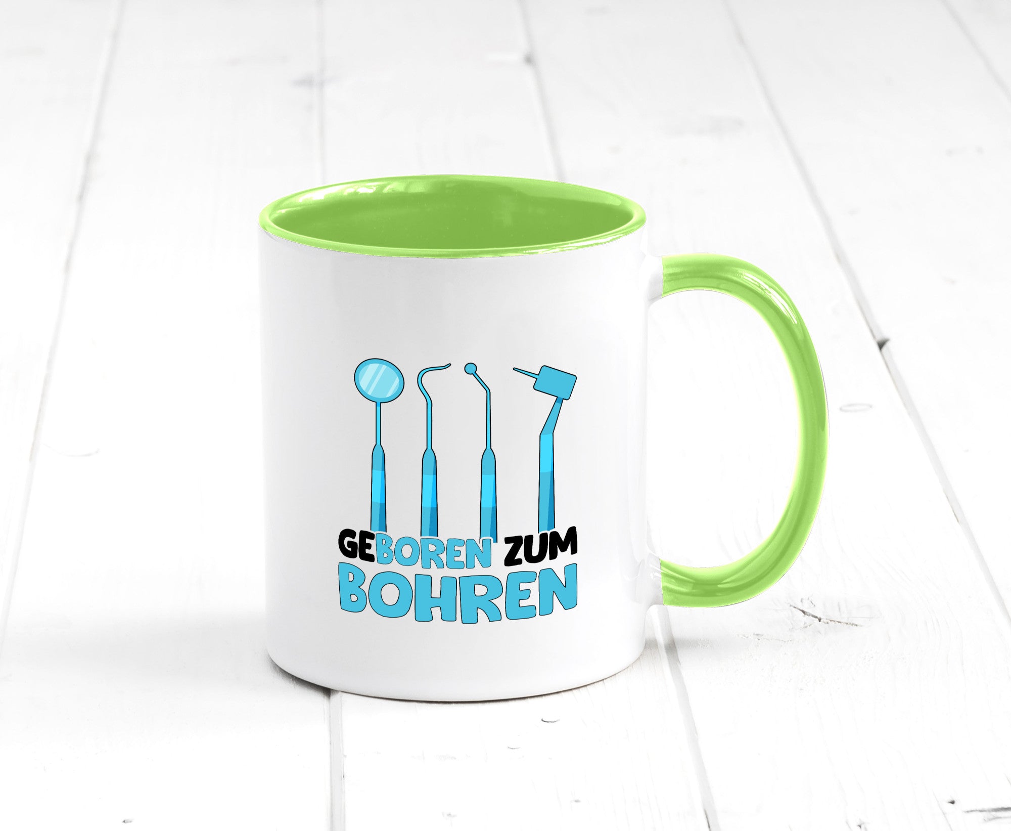 Geboren zum Bohren | Zahnarzthelferin Zahnarzt lustiger Spruch Geschenk Humor