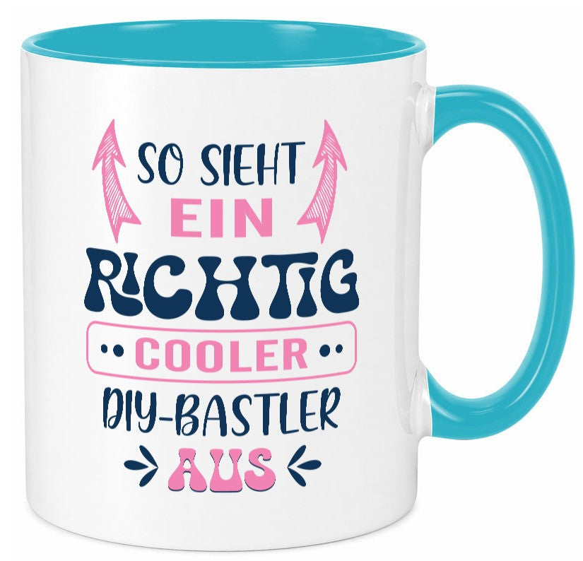 Richtig Cooler DIY Bastler | Basteln Handmade Humor Geschenkidee Tasse