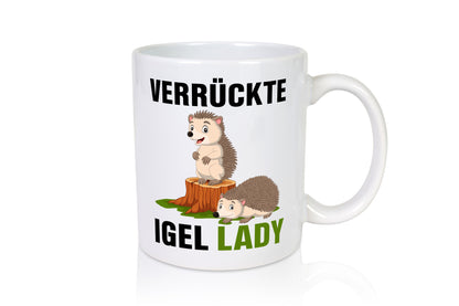 Verrückte Igel Lady | Geschenkidee Humor Tasse