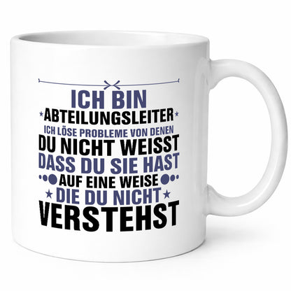 Löse Probleme: Abteilungsleiter| Führungskraft lustiger Spruch Geschenk Humor