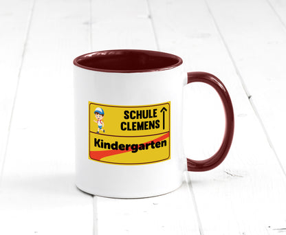 Bye Kindergarten | Schule Clemens Geschenkidee Humor Tasse
