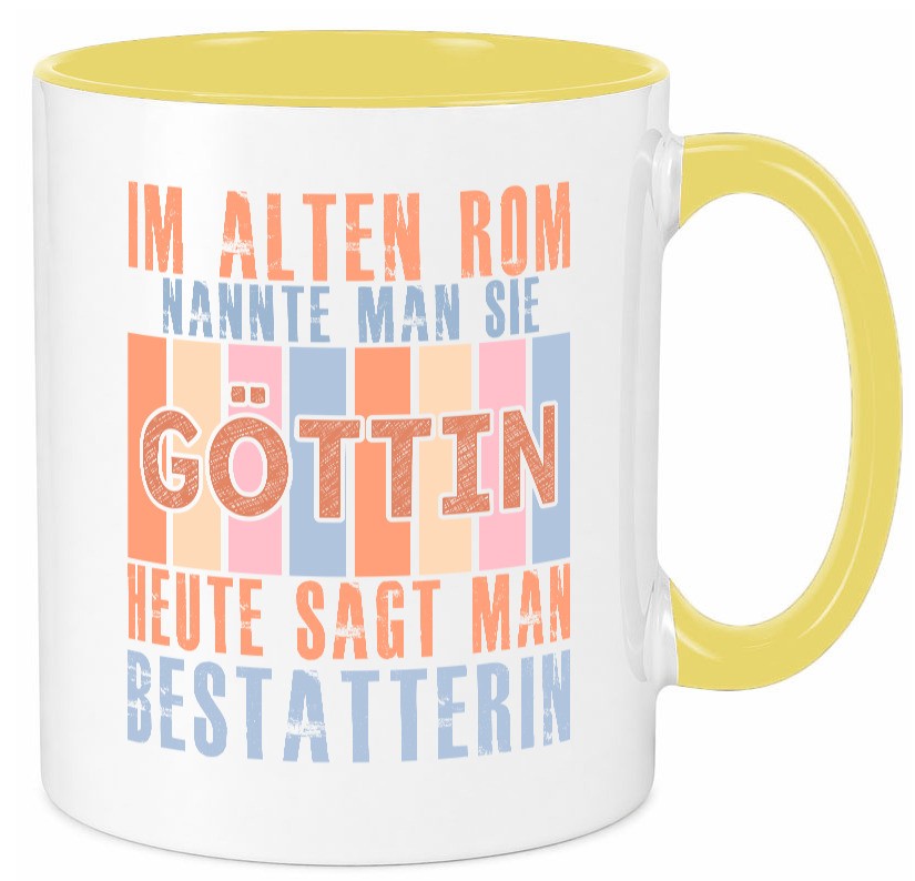 Heute sagt man: Bestatterin | Bestattung Totengräberin lustig Humor Tasse