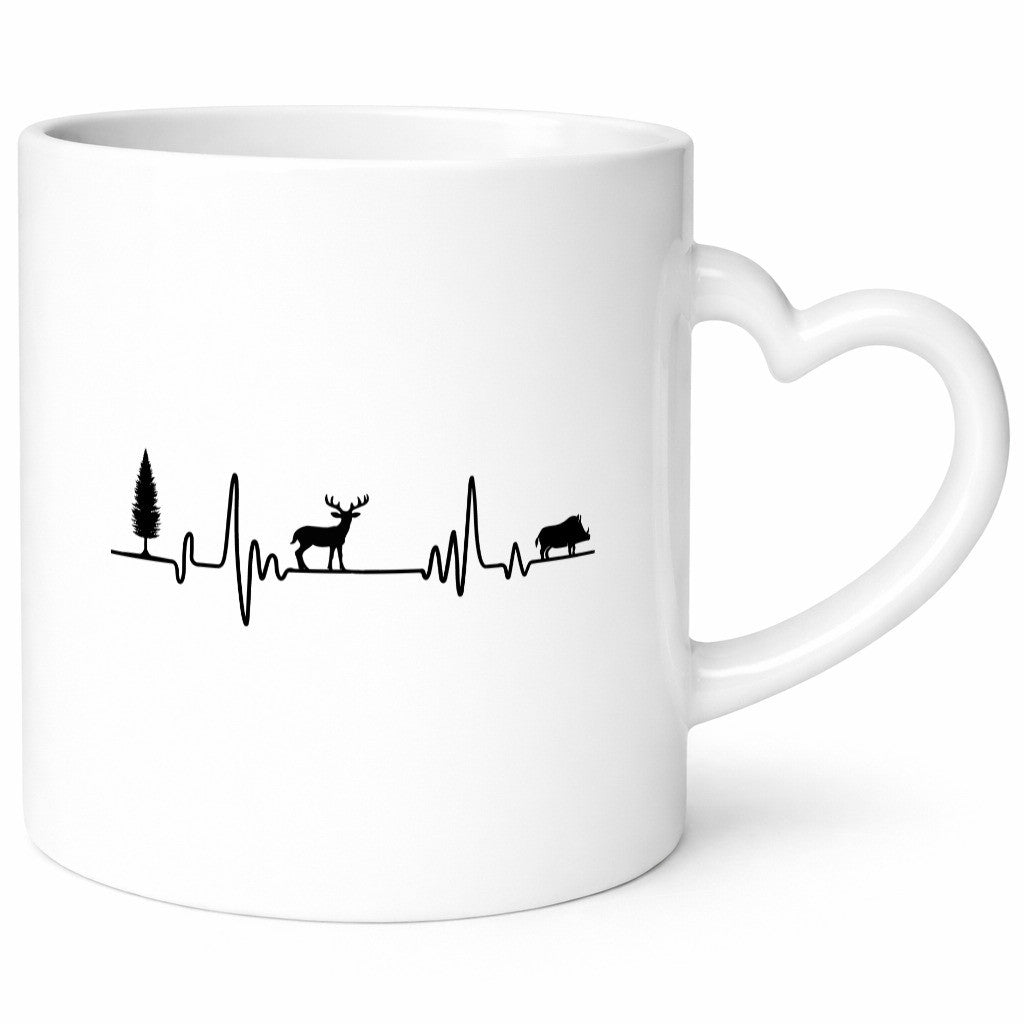 Jäger Herzschlag | Motiv Jagd Rotwild jagen Geschenkidee Humor Tasse