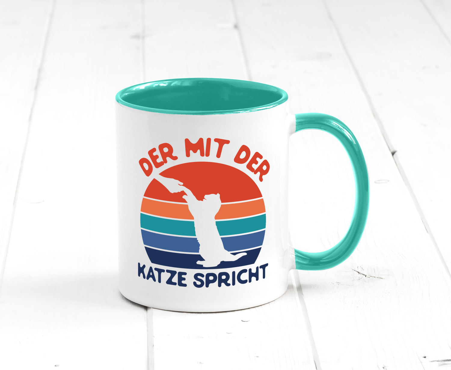 Der mit Katze Spricht | Katzenliebhaber Humor Tierliebhaber Geschenkidee Tasse