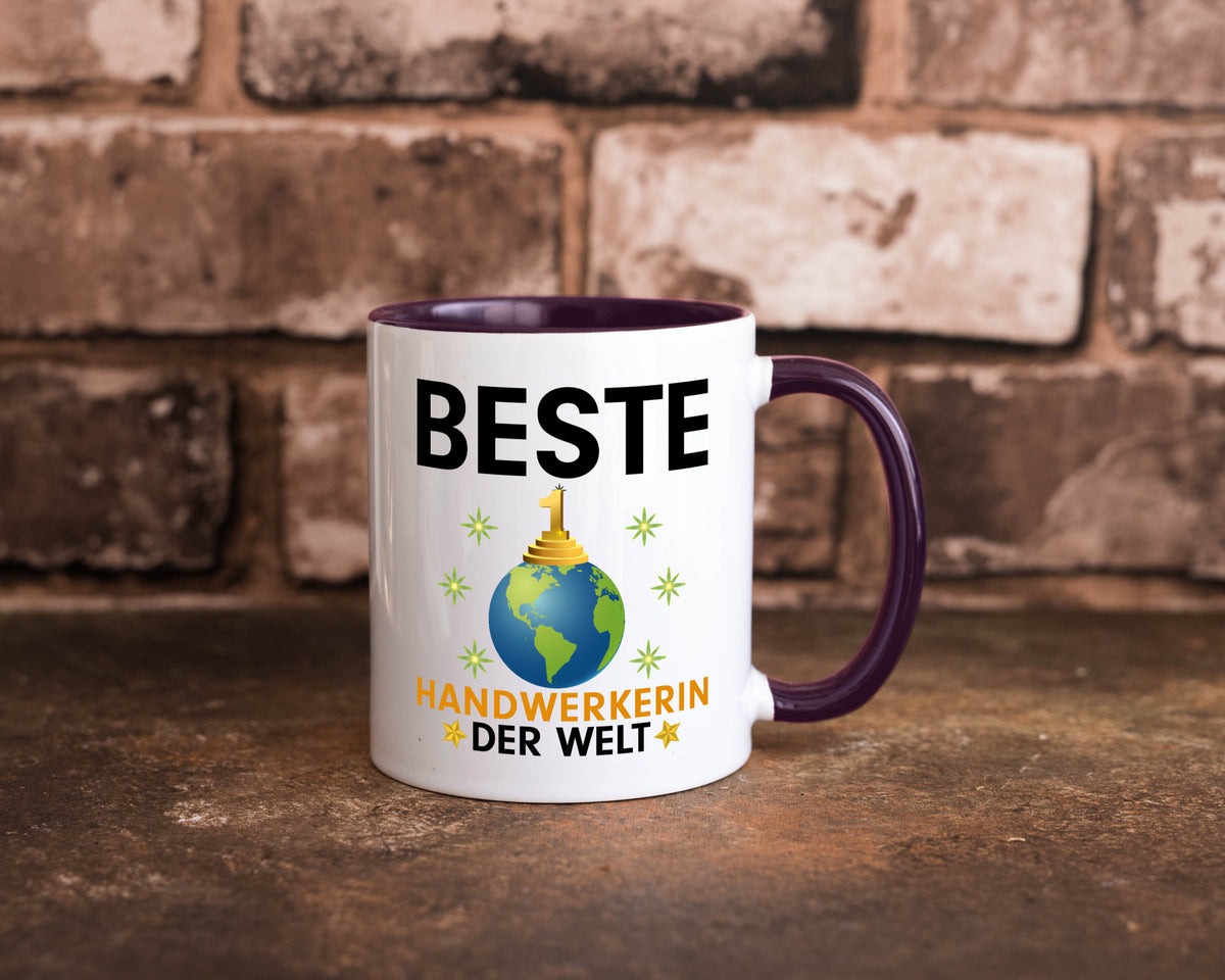 Welt Beste Handwerkerin | Handwerkerinnen lustiger Spruch Geschenk Humor Tasse
