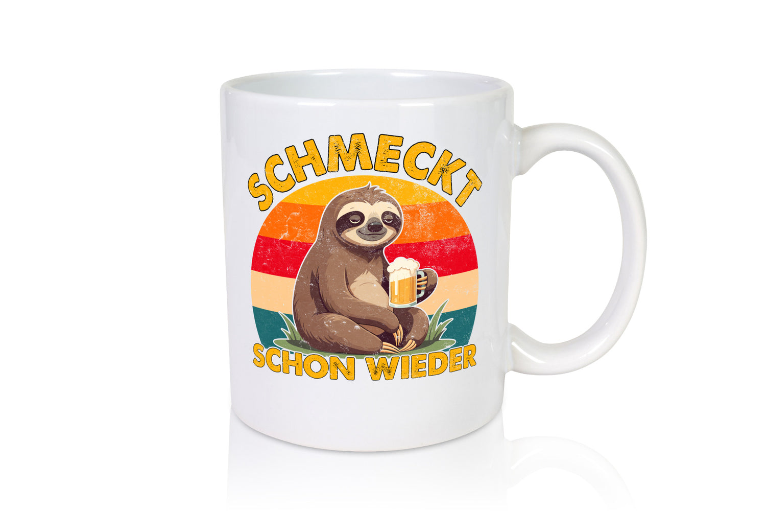 Schmeckt schon wieder | Biertrinker Faultier v2 Geschenk Tierliebhaber Humor