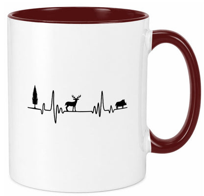 Jäger Herzschlag | Motiv Jagd Rotwild jagen Geschenkidee Humor Tasse
