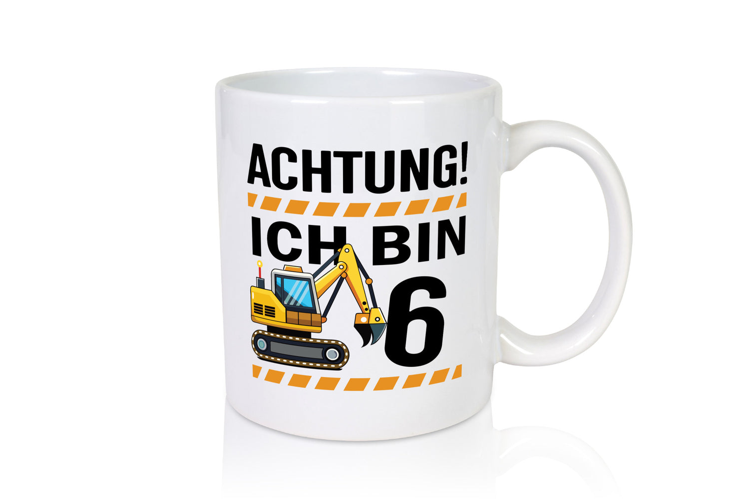 6 Geburtstag Ich bin | Bagger Junge Geschenk Geschenkidee lustiger Spruch Tasse