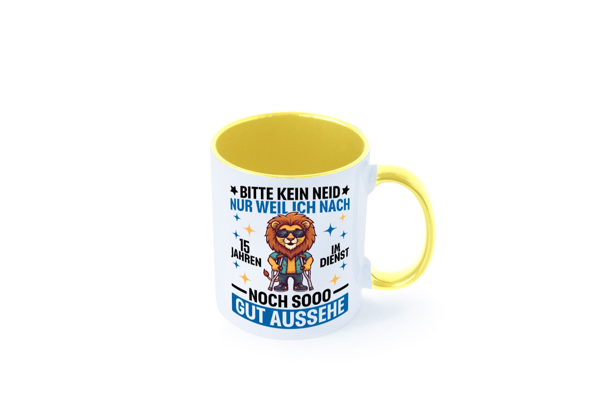 15 Jahre im Dienst | Arbeitsjubiläum Arbeit lustig Kollegen Büro Geschenk Tasse