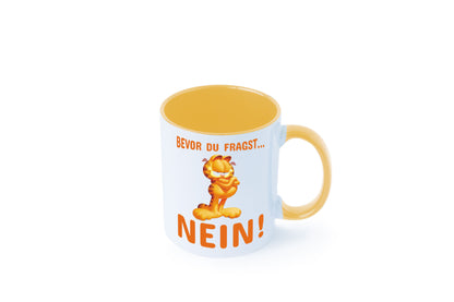 Bevor du fragst? Nein! | grimmige Katze Spruchtasse lustig Tierliebhaber Humor