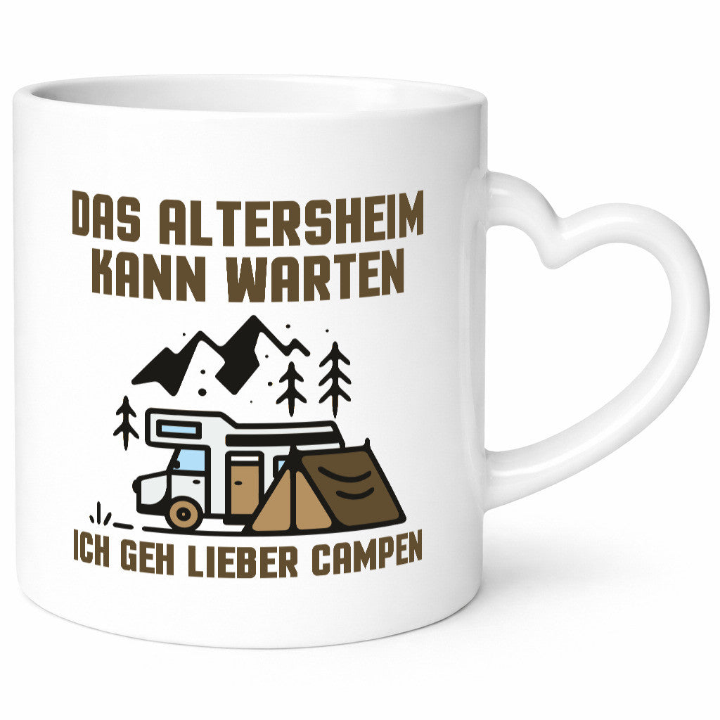 Altersheim kann warten, gehe campen | Wohnmobil Geschenkidee Humor Tasse