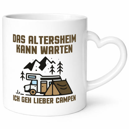 Altersheim kann warten, gehe campen | Wohnmobil Geschenkidee Humor Tasse