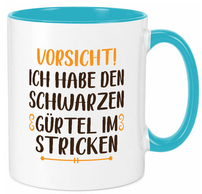 Schwarzen Gürtel im Stricken | Stricknadel lustiger Spruch Geschenk Humor