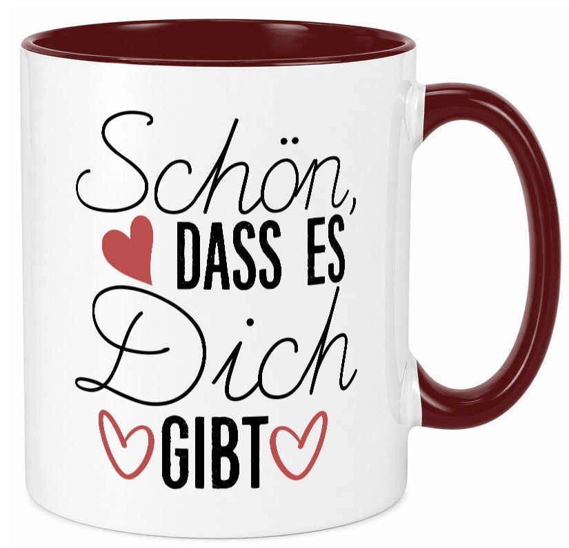 Schön dass es dich gibt | Dankeschön Dankbarkeit Liebe lustig Humor Tasse