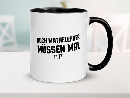 Auch Mathelehrer müssen mal | Schule Mathe lustig Humor Geschenkidee Geschenk Tasse