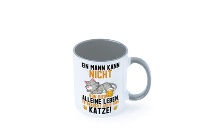 Von Bier leben | Mann braucht eine Katze Katzenliebhaber Geschenk Tierliebhaber