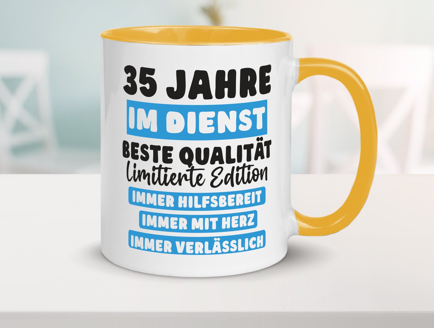 35 Jahre im Dienst | Jubiläum Arbeit v6 lustiger Spruch Geschenk Kollegen Büro