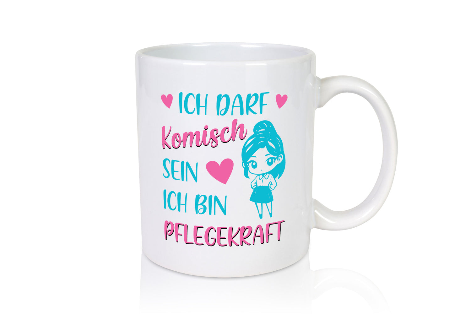 Ich darf komisch sein | Pflegekraft Geschenkidee Humor Tasse