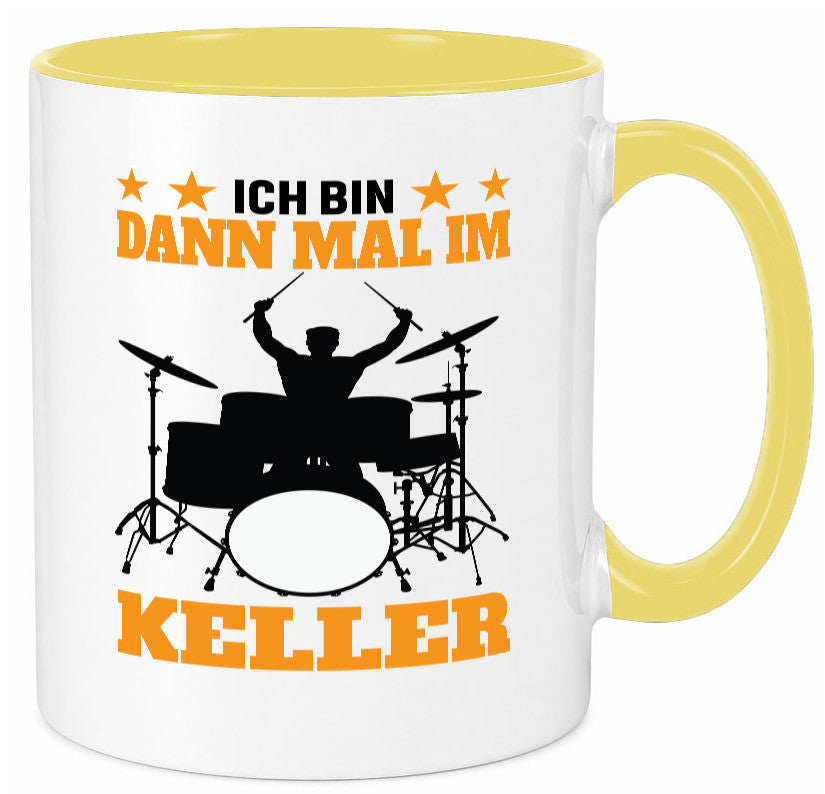 Ich bin dann mal im keller | Schlagzeug Musiker Musik lustig Humor Geschenkidee