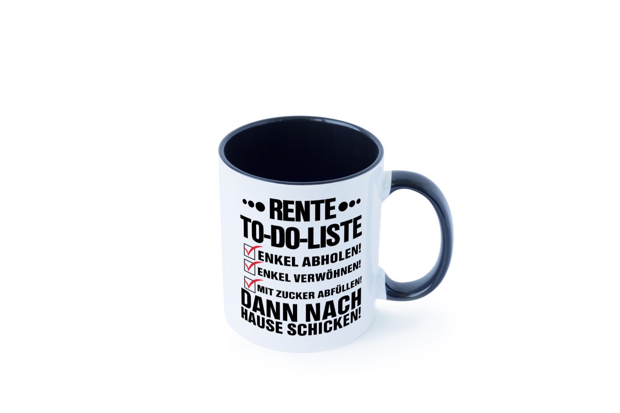 Rente To-Do-Liste | Rentner Tasse Enkel verwöhnen Geschenk Ruhestand Jubiläum