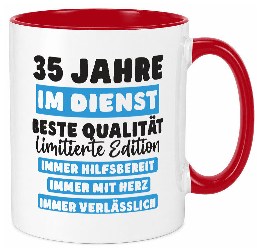 35 Jahre im Dienst | Jubiläum Arbeit v6 lustiger Spruch Geschenk Kollegen Büro
