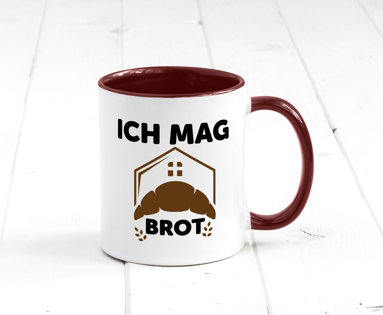 Ich mag Brot | Bäcker backen lustiger Spruch Geschenk Humor Geschenkidee Tasse