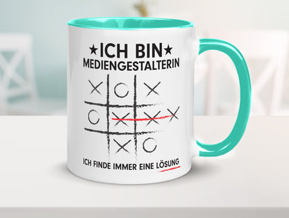 Löse Probleme: Mediengestalterin | Medien Geschenkidee Humor Tasse