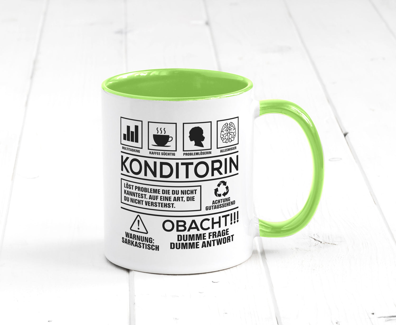 Achtung Probleme Konditorin | Konditorei lustiger Spruch Geschenk Humor