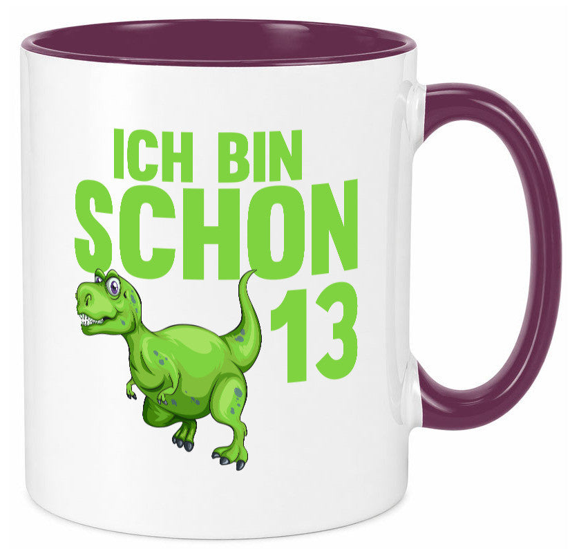13. Geburtstag | 13 Jahre Dino Dinosaurier Humor Geschenkidee Tasse