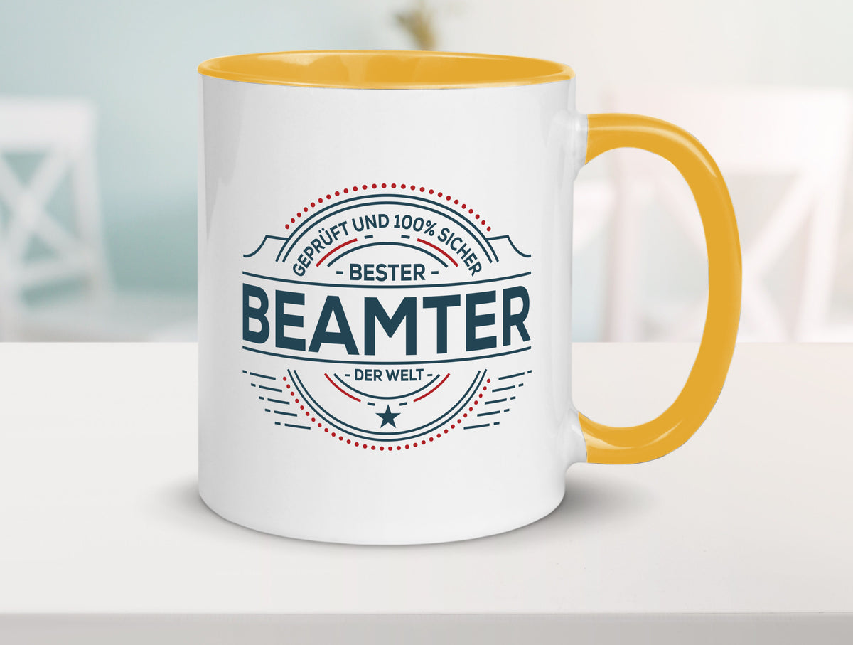 Geprüft und sicher: Beamter | Verbeamtung Dienst Humor Geschenkidee Tasse