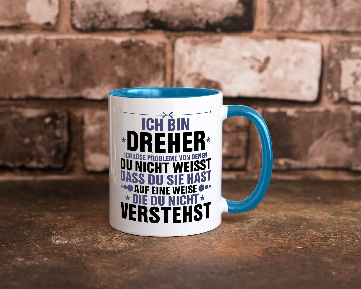 Löse Probleme: Dreher | Fräser lustiger Spruch Geschenk Humor Geschenkidee Tasse