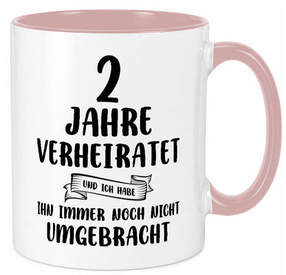 2 Jahre Verheiratet, immer noch am Leben! Humor Geschenkidee Tasse