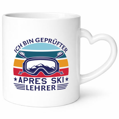Geprüfter Apres Ski Lehrer | Ski-Brille Berge Ski-Stöck lustig Humor