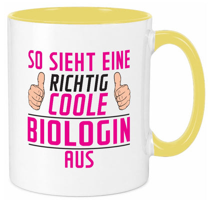 Richtig Coole Biologin | Biologie Naturforscherin Geschenkidee Humor Tasse