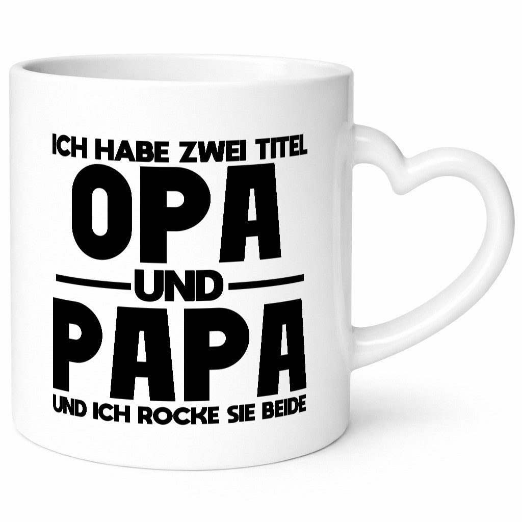 Zwei Titel, Opa, Papa, rocke beide | Opa Papa lustig Familie Geschenkidee