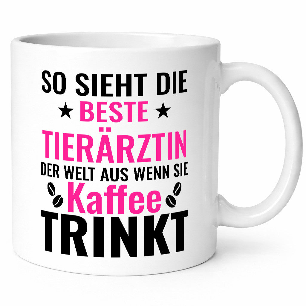 Kaffee trinkt: Tierärztin | Mediziner Tiermedizin lustig Tierliebhaber Humor