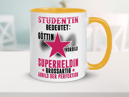 Bedeutung von Studentin | Uni Studium Universität Geschenkidee Humor Tasse