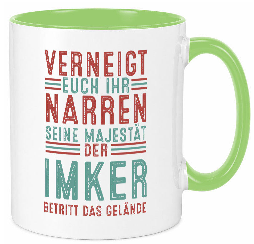 Verneigt euch: Imker | Imkerei Geschenk Humor Geschenkidee lustiger Spruch Tasse