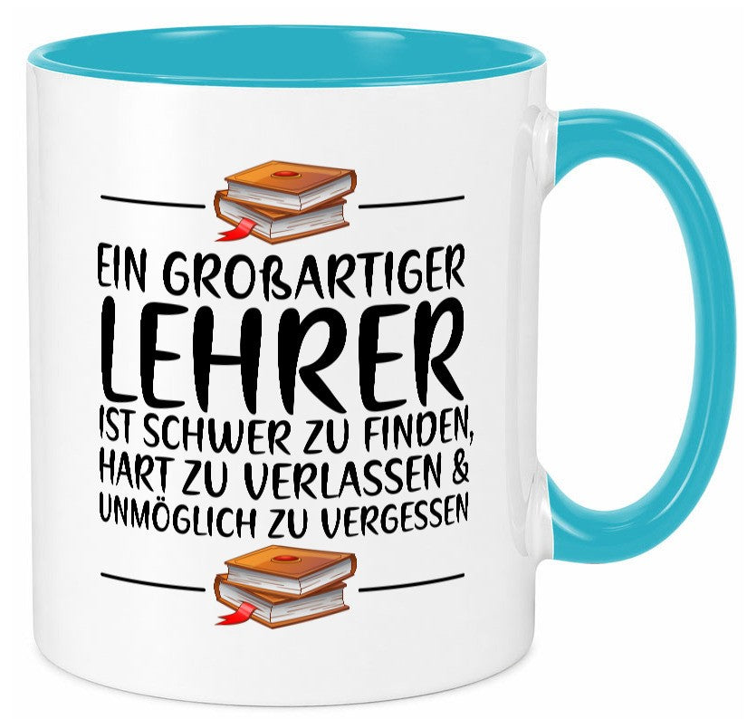 Großartiger Lehrer schwer zu finden | Schule Beste lustiger Spruch Geschenk Tasse