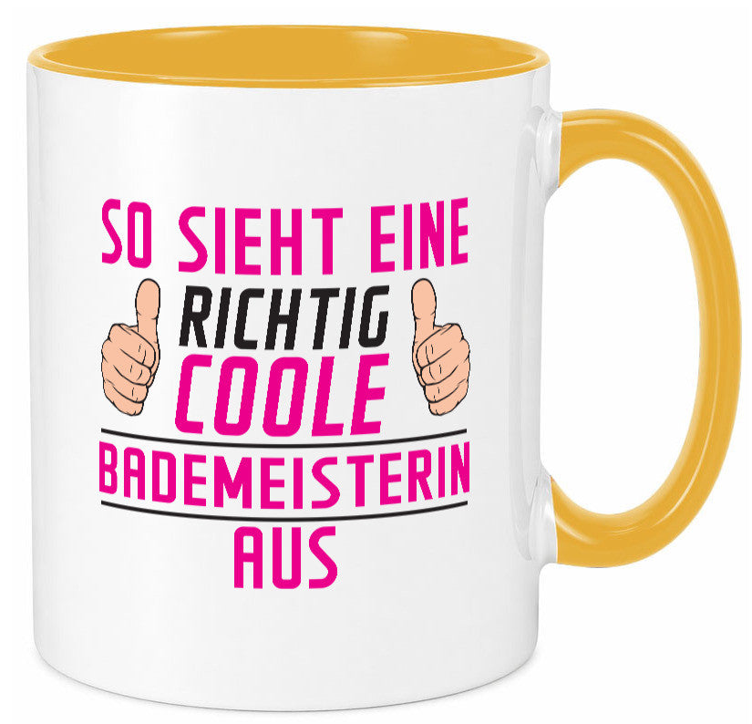 Richtig Coole Bademeisterin | Schwimmmeisterin Geschenk Humor Geschenkidee Tasse