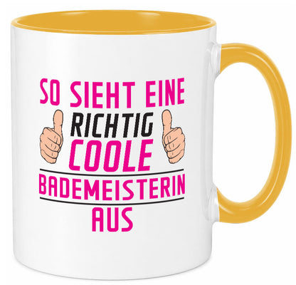 Richtig Coole Bademeisterin | Schwimmmeisterin Geschenk Humor Geschenkidee Tasse